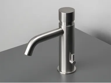 PROFESSIONALS 0411119X - Countertop self-closing stainless steel washbasin mixer _ Super Inox